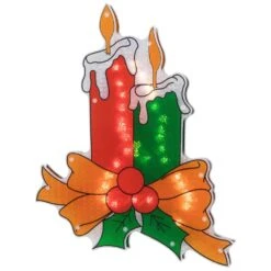 Northlight 17 In. Lighted Holographic Candle Christmas Window Silhouette Decoration -Christmas Decor Shop northlight christmas window decorations 32913614 44 1000