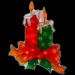 Northlight 17 In. Lighted Holographic Candle Christmas Window Silhouette Decoration -Christmas Decor Shop northlight christmas window decorations 32913614 c3 1000