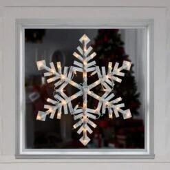 Northlight 15.5 In. Lighted Snowflake Christmas Window Silhouette -Christmas Decor Shop northlight christmas window decorations 33406533 31 1000
