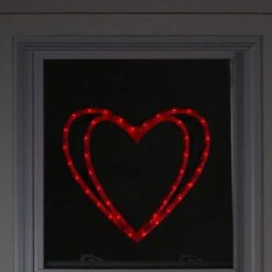 Northlight 15.5 In. H X 17 In. L Lighted Valentine's Day Double Heart Window Silhouette Decoration -Christmas Decor Shop northlight christmas window decorations 34175082 1f 1000