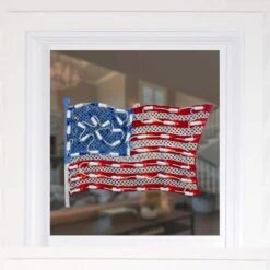 Northlight 10.5 In. H X 14 In. L Lighted Patriotic American Flag Window Silhouette Decoration -Christmas Decor Shop northlight christmas window decorations 34175085 31 1000