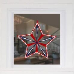 Northlight 14 In. Lighted Red White And Blue 4th Of July Star Window Silhouette Decoration -Christmas Decor Shop northlight christmas window decorations 34175086 31 1000