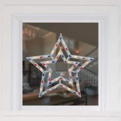 Northlight 17 In. Lighted Red White And Blue Patriotic Star Window Silhouette Decoration -Christmas Decor Shop northlight christmas window decorations 34175087 31 1000