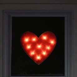 Northlight 14.25 In. Lighted Red Heart Valentine's Day Window Silhouette Decoration -Christmas Decor Shop northlight christmas window decorations 34175088 4f 1000