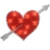 Northlight 11 In. H X 18 In. L Lighted Red Heart With Arrow Valentine's Day Window Silhouette Decoration -Christmas Decor Shop northlight christmas window decorations 34175089 64 1000