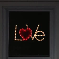 Northlight 9 In. H X 17 In. L Lighted Love With Heart Valentine's Day Window Silhouette 13 Northlight 9 In. H X 17 In. L Lighted Love With Heart Valentine's Day Window Silhouette -Christmas Decor Shop northlight christmas window decorations 34175101 31 1000