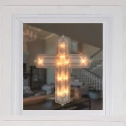 Northlight 14 In. Lighted Religious Cross Easter Window Silhouette Decoration 9 Northlight 14 In. Lighted Religious Cross Easter Window Silhouette Decoration -Christmas Decor Shop northlight christmas window decorations 34175104 31 1000