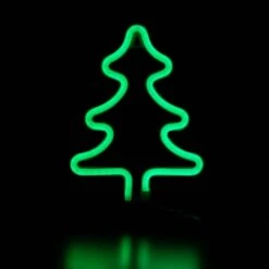 Northlight 9.5 In. Green LED Lighted Neon Style Christmas Tree Window Silhouette Sign -Christmas Decor Shop northlight christmas window decorations 34337568 1f 1000