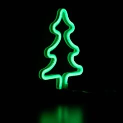 Northlight 9.5 In. Green LED Lighted Neon Style Christmas Tree Window Silhouette Sign -Christmas Decor Shop northlight christmas window decorations 34337568 fa 1000