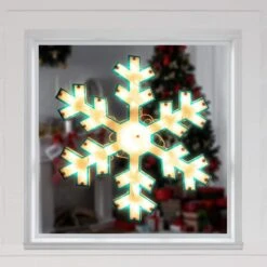 Northlight 16.75 In. Lighted Snowflake Christmas Window Silhouette Decoration -Christmas Decor Shop northlight christmas window decorations 34854998 4f 1000