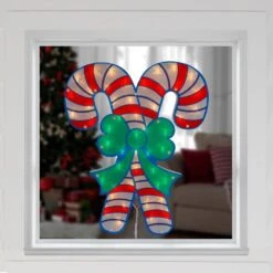 Northlight 18.5 In. Lighted Double Candy Cane Christmas Window Silhouette 17 Northlight 18.5 In. Lighted Double Candy Cane Christmas Window Silhouette -Christmas Decor Shop northlight christmas window decorations 34854999 31 1000