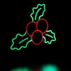 Northlight 12 In. LED Lighted Neon Style Holly Berries Christmas Window Silhouette 14 Northlight 12 In. LED Lighted Neon Style Holly Berries Christmas Window Silhouette -Christmas Decor Shop northlight christmas window decorations 35252111 44 1000