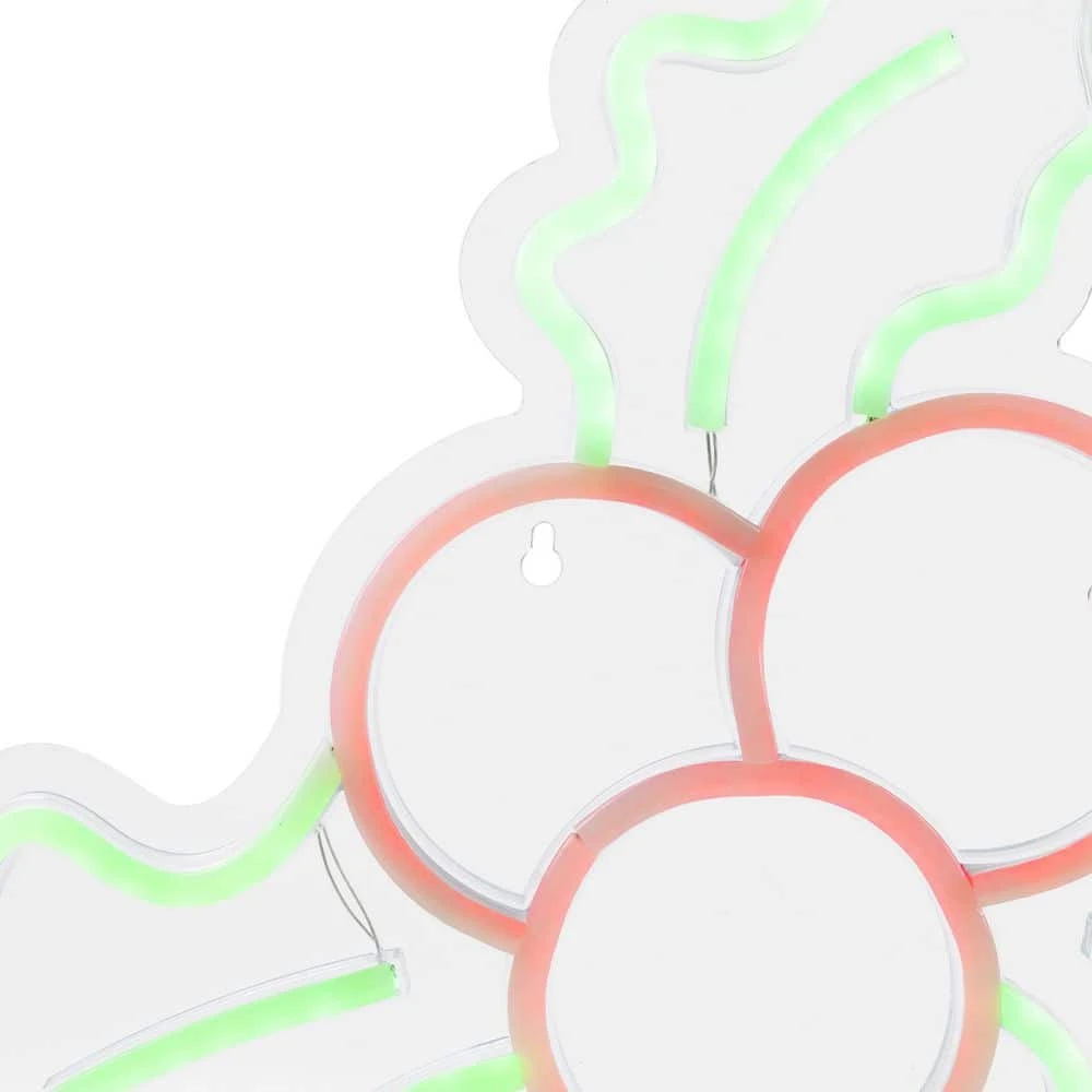 Northlight 12 In. LED Lighted Neon Style Holly Berries Christmas Window Silhouette 9 Northlight 12 In. LED Lighted Neon Style Holly Berries Christmas Window Silhouette - Image 7