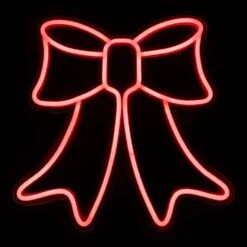 Northlight 15 In. Red LED Lighted Neon Style Bow Christmas Window Silhouette -Christmas Decor Shop northlight christmas window decorations 35252118 4f 1000