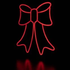 Northlight 15 In. Red LED Lighted Neon Style Bow Christmas Window Silhouette -Christmas Decor Shop northlight christmas window decorations 35252118 fa 1000