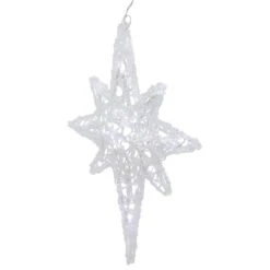 Northlight 24 In. Pure White LED Twinkle Bethlehem Star Hanging Christmas Decoration -Christmas Decor Shop northlight christmas window decorations 35256323 44 1000