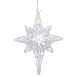 Northlight 24 In. Pure White LED Twinkle Bethlehem Star Hanging Christmas Decoration -Christmas Decor Shop northlight christmas window decorations 35256323 4f 1000
