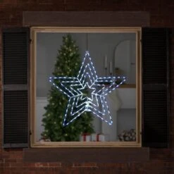 Northlight 24 In. LED Lighted Layered Stars 8 Function Christmas Window Silhouette -Christmas Decor Shop northlight christmas window decorations 35256331 31 1000