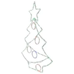 Northlight 28 In. LED Lighted Christmas Tree With Ornaments Window Silhouette -Christmas Decor Shop northlight christmas window decorations 35256334 1f 1000