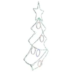Northlight 28 In. LED Lighted Christmas Tree With Ornaments Window Silhouette -Christmas Decor Shop northlight christmas window decorations 35256334 4f 1000