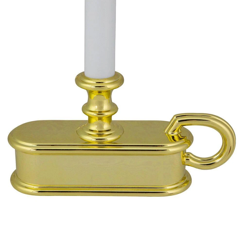 Northlight LED Lighted Window Candle With Handle Base-9.5"-White And Gold-Set Of 4 8 Northlight LED Lighted Window Candle With Handle Base-9.5"-White And Gold-Set Of 4 - Image 6