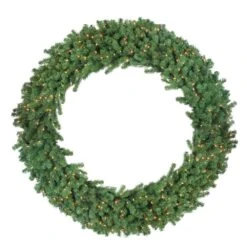 Northlight 6 Ft. Pre-Lit Deluxe Windsor Pine Artificial Christmas Wreath With Clear Lights