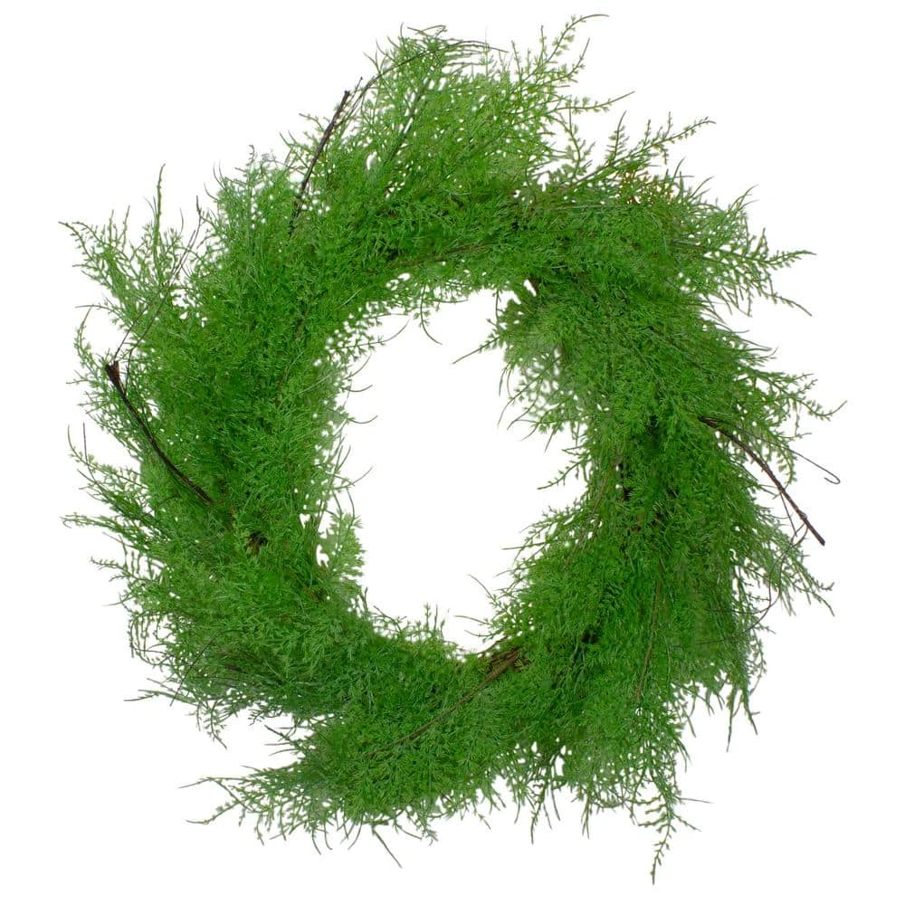 Northlight 24 In. Brown And Green Unlit Cedar Artificial Christmas Wreath 3 Northlight 24 In. Brown And Green Unlit Cedar Artificial Christmas Wreath
