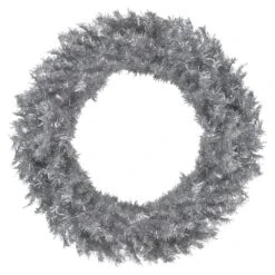 Northlight 36 In. Silver Tinsel Artificial Christmas Wreath Unlit