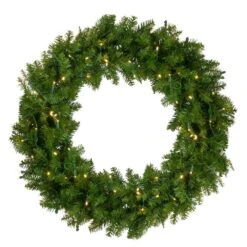 Northlight 36 In. Green Pre-Lit Rockwood Pine Artificial Christmas Wreath With 150 Warm White LED Lights