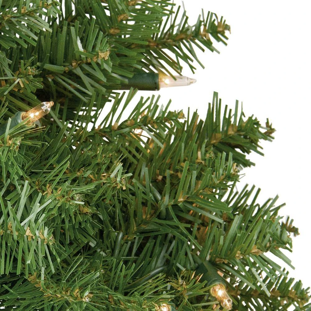 Northlight 24 In. Green Pre-Lit Rockwood Pine Artificial Christmas Wreath With 50 Clear Lights 4 Northlight 24 In. Green Pre-Lit Rockwood Pine Artificial Christmas Wreath With 50 Clear Lights - Image 2