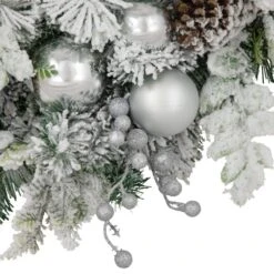 Northlight 30 In. Unlit Glitter And Frosted Foliage Artificial Christmas Wreath With Bow 8 Northlight 30 In. Unlit Glitter And Frosted Foliage Artificial Christmas Wreath With Bow -Christmas Decor Shop northlight christmas wreaths 35182593 4f 1000