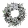 Northlight 30 In. Unlit Glitter And Frosted Foliage Artificial Christmas Wreath With Bow -Christmas Decor Shop northlight christmas wreaths 35182593 64 1000
