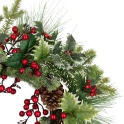 Northlight 24 In. Unlit Holly And Berries Frosted Thistle And Pine Artificial Christmas Wreath 14 Northlight 24 In. Unlit Holly And Berries Frosted Thistle And Pine Artificial Christmas Wreath -Christmas Decor Shop northlight christmas wreaths 35762363 44 1000