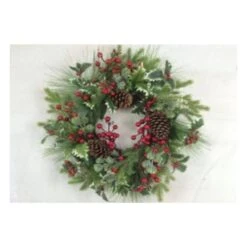 Northlight 24 In. Unlit Holly And Berries Frosted Thistle And Pine Artificial Christmas Wreath 12 Northlight 24 In. Unlit Holly And Berries Frosted Thistle And Pine Artificial Christmas Wreath -Christmas Decor Shop northlight christmas wreaths 35762363 4f 1000