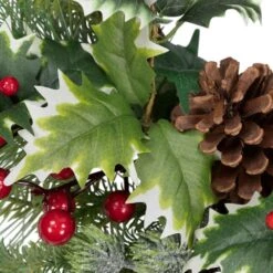 Northlight 24 In. Unlit Holly And Berries Frosted Thistle And Pine Artificial Christmas Wreath 15 Northlight 24 In. Unlit Holly And Berries Frosted Thistle And Pine Artificial Christmas Wreath -Christmas Decor Shop northlight christmas wreaths 35762363 fa 1000