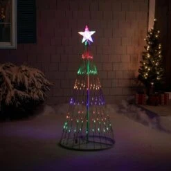 Northlight 4 Ft. Multi-Color LED Lighted Show Cone Christmas Tree Outdoor Decoration -Christmas Decor Shop northlight christmas yard decorations 32912668 4f 1000