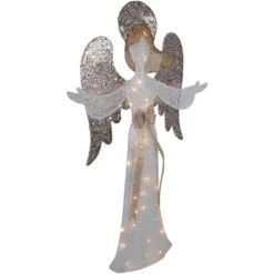 Northlight 49.25 In. LED Lighted White And Gold Angel Christmas Decoration 12 Northlight 49.25 In. LED Lighted White And Gold Angel Christmas Decoration -Christmas Decor Shop northlight christmas yard decorations 35250592 1f 1000