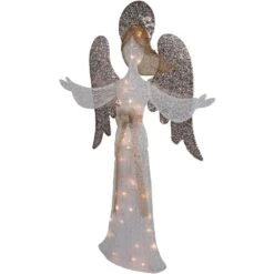 Northlight 49.25 In. LED Lighted White And Gold Angel Christmas Decoration 11 Northlight 49.25 In. LED Lighted White And Gold Angel Christmas Decoration -Christmas Decor Shop northlight christmas yard decorations 35250592 4f 1000
