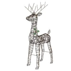 Northlight 45.5 In. LED Lighted Rattan Deer Outdoor Christmas Decoration -Christmas Decor Shop northlight christmas yard decorations 35252093 c3 1000