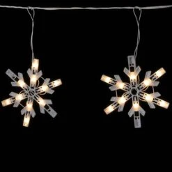 Northlight 100 Clear Twinkling Snowflake Icicle Christmas Lights-8.6 Ft White Wire -Christmas Decor Shop northlight icicle lights 32912641 4f 1000