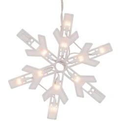 Northlight 100 Clear Twinkling Snowflake Icicle Christmas Lights-8.6 Ft White Wire -Christmas Decor Shop northlight icicle lights 32912641 76 1000