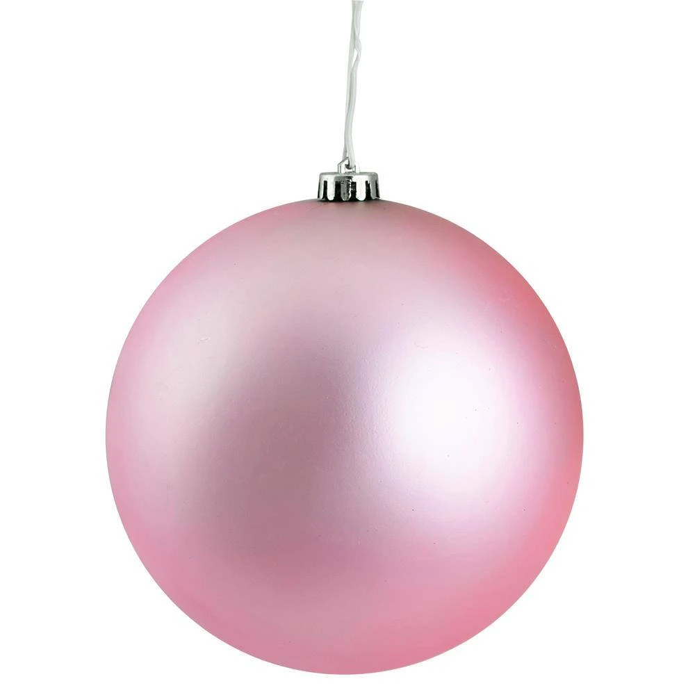 Northlight Bubblegum Pink Shatterproof Matte Christmas Ball Ornament 8 In. (200 Mm) 3 Northlight Bubblegum Pink Shatterproof Matte Christmas Ball Ornament 8 In. (200 Mm)