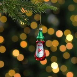 Northlight 4 In. Red And Green Glass Bottle Of Hot Sauce Christmas Ornament -Christmas Decor Shop northlight single christmas ornaments 34294705 31 1000