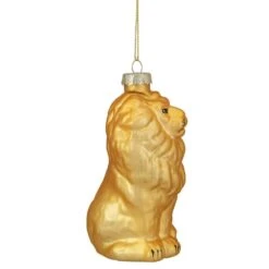 Northlight 4.25 In. Yellow And Gold Glass Lion Christmas Ornament -Christmas Decor Shop northlight single christmas ornaments 34294735 4f 1000