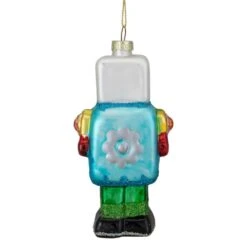 Northlight 4.75 In. Multi-Colored Glass Robot Christmas Ornament -Christmas Decor Shop northlight single christmas ornaments 34294752 1f 1000