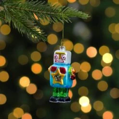Northlight 4.75 In. Multi-Colored Glass Robot Christmas Ornament -Christmas Decor Shop northlight single christmas ornaments 34294752 31 1000