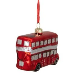 Northlight 3.75 In. Red And Silver Double Decker Bus Glass Christmas Ornament 10 Northlight 3.75 In. Red And Silver Double Decker Bus Glass Christmas Ornament -Christmas Decor Shop northlight single christmas ornaments 34294780 4f 1000