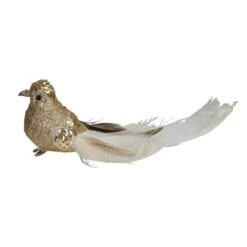 Northlight 6 In. Gold And White Embellished Bird With Clip Christmas Ornament 12 Northlight 6 In. Gold And White Embellished Bird With Clip Christmas Ornament -Christmas Decor Shop northlight single christmas ornaments 34300476 44 1000