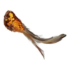 Northlight 4.5 In. Right Facing Orange Sequined Bird Christmas Ornament -Christmas Decor Shop northlight single christmas ornaments 34300527 4f 1000