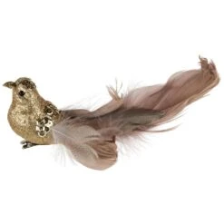 Northlight 6.75 In. Gold Sequined And Glittered Clip-On Bird Christmas Ornament 10 Northlight 6.75 In. Gold Sequined And Glittered Clip-On Bird Christmas Ornament -Christmas Decor Shop northlight single christmas ornaments 34300535 1f 1000